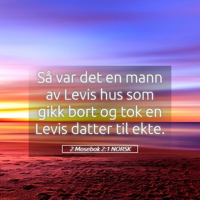 Picture 05 - 2 Mosebok 2:1 NORSK - Så var det en mann av Levis hus som gikk bort og - Bible Verse Picture