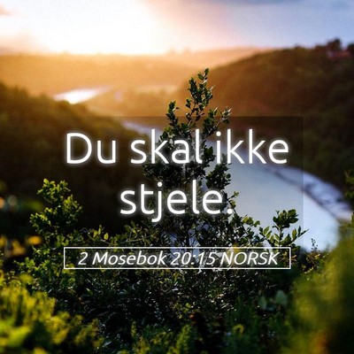 Picture 05 - 2 Mosebok 20:15 NORSK - Du skal ikke - Bible Verse Picture