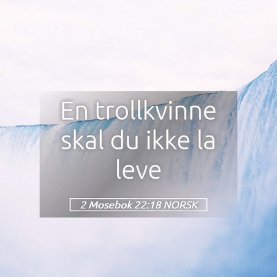 Picture 05 - 2 Mosebok 22:18 NORSK - En trollkvinne skal du ikke la - Bible Verse Picture