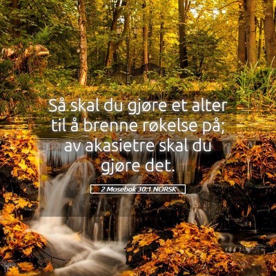 Picture 05 - 2 Mosebok 30:1 NORSK - Så skal du gjøre et alter til å brenne - Bible Verse Picture