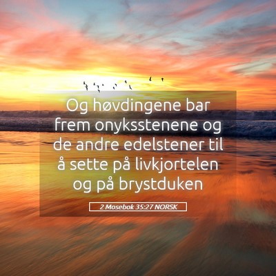 Picture 05 - 2 Mosebok 35:27 NORSK - Og høvdingene bar frem onyksstenene og de andre - Bible Verse Picture