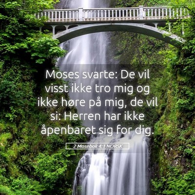 Picture 05 - 2 Mosebok 4:1 NORSK - Moses svarte: De vil visst ikke tro mig og ikke - Bible Verse Picture