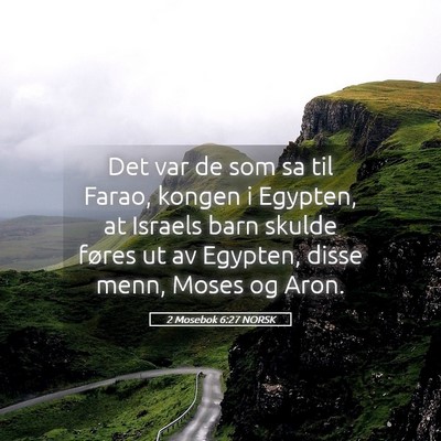 Picture 05 - 2 Mosebok 6:27 NORSK - Det var de som sa til Farao, kongen i Egypten, at - Bible Verse Picture