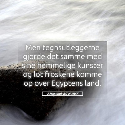 Picture 05 - 2 Mosebok 8:7 NORSK - Men tegnsutleggerne gjorde det samme med sine - Bible Verse Picture