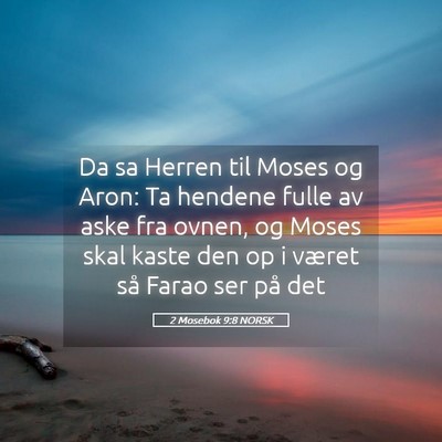 Picture 05 - 2 Mosebok 9:8 NORSK - Da sa Herren til Moses og Aron: Ta hendene fulle - Bible Verse Picture