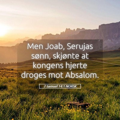 Picture 05 - 2 Samuel 14:1 NORSK - Men Joab, Serujas sønn, skjønte at kongens - Bible Verse Picture
