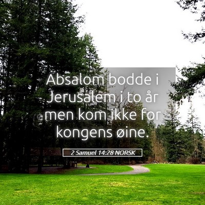 Picture 05 - 2 Samuel 14:28 NORSK - Absalom bodde i Jerusalem i to år men kom ikke - Bible Verse Picture