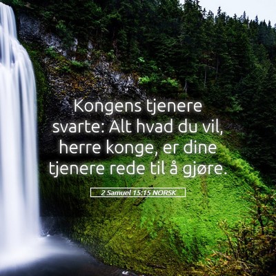 Picture 05 - 2 Samuel 15:15 NORSK - Kongens tjenere svarte: Alt hvad du vil, herre - Bible Verse Picture