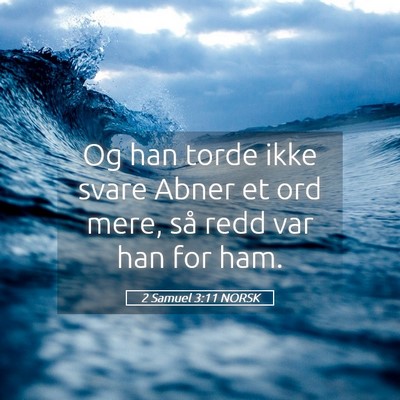 Picture 05 - 2 Samuel 3:11 NORSK - Og han torde ikke svare Abner et ord mere, så - Bible Verse Picture