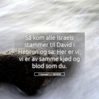 Picture 05 - 2 Samuel 5:1 NORSK - Så kom alle Israels stammer til David i Hebron - Bible Verse Picture