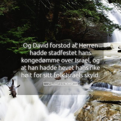 Picture 05 - 2 Samuel 5:12 NORSK - Og David forstod at Herren hadde stadfestet hans - Bible Verse Picture