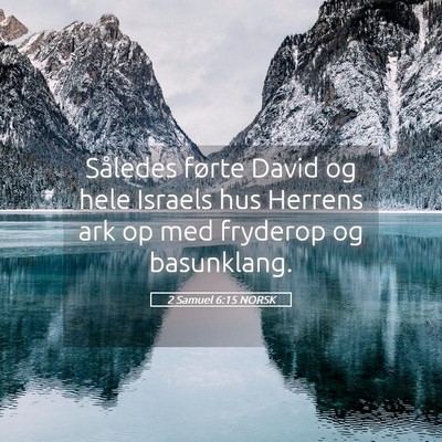 Picture 05 - 2 Samuel 6:15 NORSK - Således førte David og hele Israels hus Herrens - Bible Verse Picture