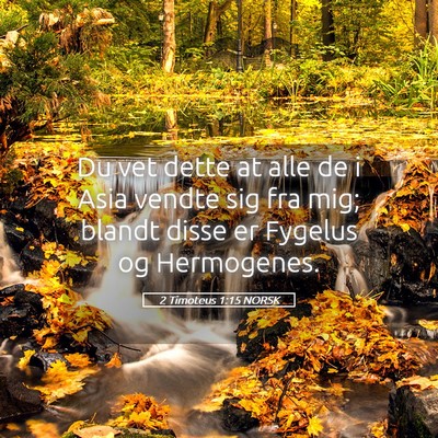Picture 05 - 2 Timoteus 1:15 NORSK - Du vet dette at alle de i Asia vendte sig fra - Bible Verse Picture