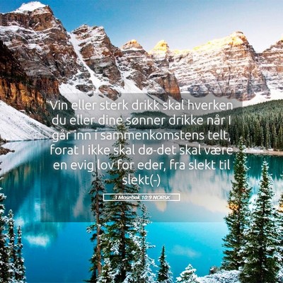 Picture 05 - 3 Mosebok 10:9 NORSK - Vin eller sterk drikk skal hverken du eller dine - Bible Verse Picture