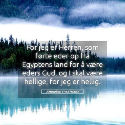 Picture 05 - 3 Mosebok 11:45 NORSK - For jeg er Herren, som førte eder op fra - Bible Verse Picture