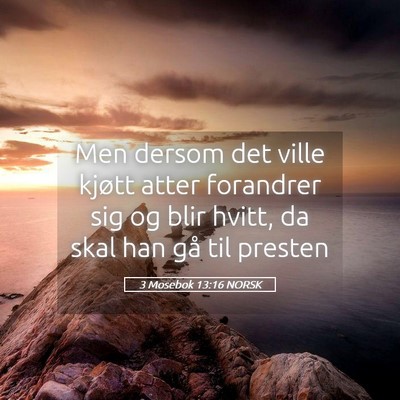 Picture 05 - 3 Mosebok 13:16 NORSK - Men dersom det ville kjøtt atter forandrer sig - Bible Verse Picture