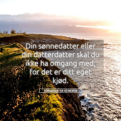 Picture 05 - 3 Mosebok 18:10 NORSK - Din sønnedatter eller din datterdatter skal du - Bible Verse Picture