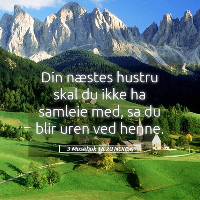 Picture 05 - 3 Mosebok 18:20 NORSK - Din næstes hustru skal du ikke ha samleie med, - Bible Verse Picture