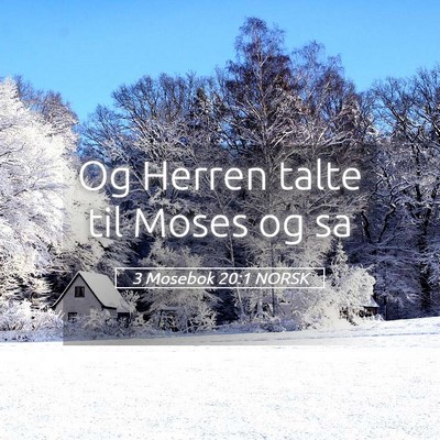 Picture 05 - 3 Mosebok 20:1 NORSK - Og Herren talte til Moses og - Bible Verse Picture