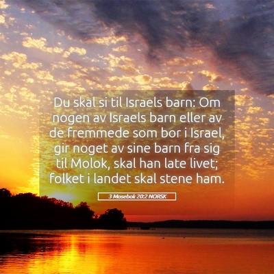 Picture 05 - 3 Mosebok 20:2 NORSK - Du skal si til Israels barn: Om nogen av Israels - Bible Verse Picture