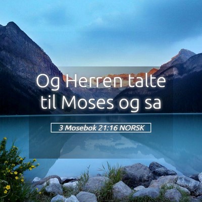 Picture 05 - 3 Mosebok 21:16 NORSK - Og Herren talte til Moses og - Bible Verse Picture