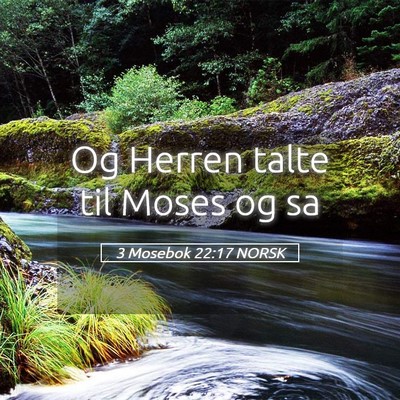 Picture 05 - 3 Mosebok 22:17 NORSK - Og Herren talte til Moses og - Bible Verse Picture
