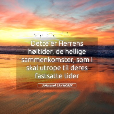Picture 05 - 3 Mosebok 23:4 NORSK - Dette er Herrens høitider, de hellige - Bible Verse Picture