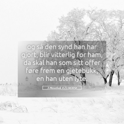 Picture 05 - 3 Mosebok 4:23 NORSK - og så den synd han har gjort, blir vitterlig for - Bible Verse Picture