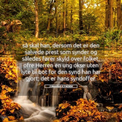 Picture 05 - 3 Mosebok 4:3 NORSK - så skal han, dersom det er den salvede prest som - Bible Verse Picture