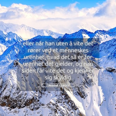 Picture 05 - 3 Mosebok 5:3 NORSK - eller når han uten å vite det rører ved et - Bible Verse Picture
