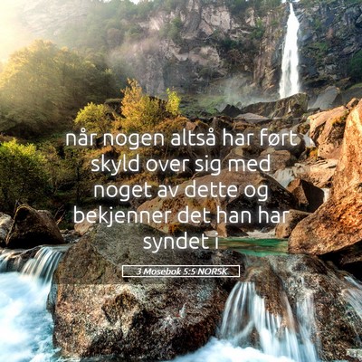 Picture 05 - 3 Mosebok 5:5 NORSK - når nogen altså har ført skyld over sig med - Bible Verse Picture