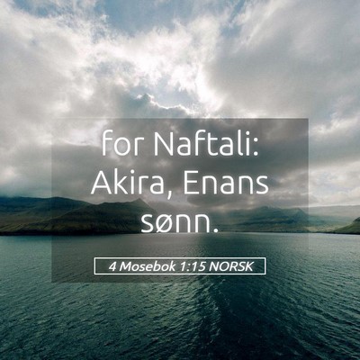 Picture 05 - 4 Mosebok 1:15 NORSK - for Naftali: Akira, Enans - Bible Verse Picture