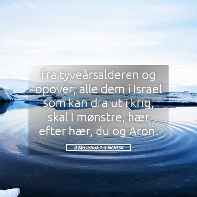Picture 05 - 4 Mosebok 1:3 NORSK - fra tyveårsalderen og opover; alle dem i Israel - Bible Verse Picture