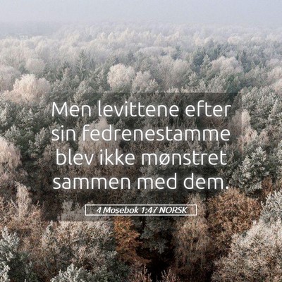 Picture 05 - 4 Mosebok 1:47 NORSK - Men levittene efter sin fedrenestamme blev ikke - Bible Verse Picture