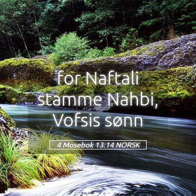Picture 05 - 4 Mosebok 13:14 NORSK - for Naftali stamme Nahbi, Vofsis - Bible Verse Picture
