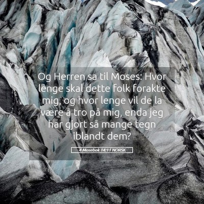 Picture 05 - 4 Mosebok 14:11 NORSK - Og Herren sa til Moses: Hvor lenge skal dette - Bible Verse Picture