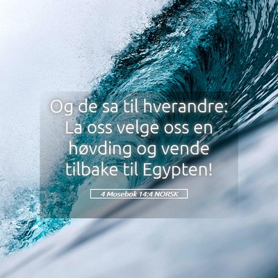 Picture 05 - 4 Mosebok 14:4 NORSK - Og de sa til hverandre: La oss velge oss en - Bible Verse Picture