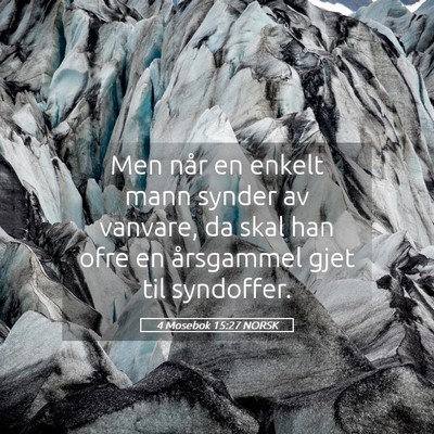Picture 05 - 4 Mosebok 15:27 NORSK - Men når en enkelt mann synder av vanvare, da - Bible Verse Picture