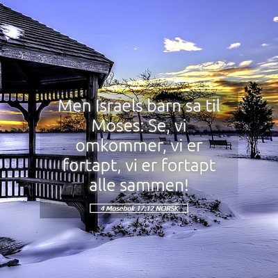 Picture 05 - 4 Mosebok 17:12 NORSK - Men Israels barn sa til Moses: Se, vi omkommer, - Bible Verse Picture
