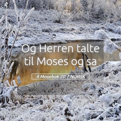 Picture 05 - 4 Mosebok 20:7 NORSK - Og Herren talte til Moses og - Bible Verse Picture