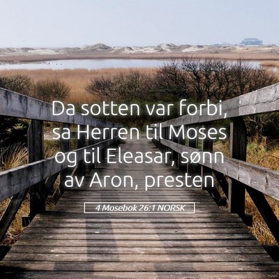 Picture 05 - 4 Mosebok 26:1 NORSK - Da sotten var forbi, sa Herren til Moses og til - Bible Verse Picture