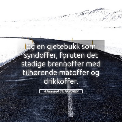 Picture 05 - 4 Mosebok 29:19 NORSK - og en gjetebukk som syndoffer, foruten det - Bible Verse Picture