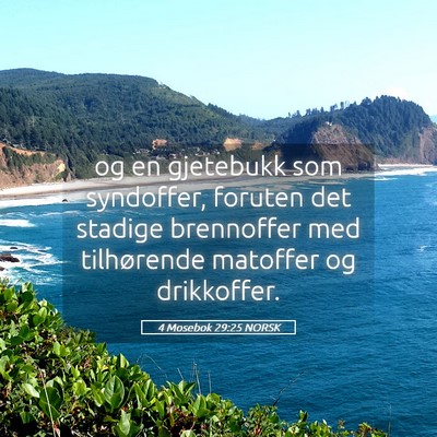Picture 05 - 4 Mosebok 29:25 NORSK - og en gjetebukk som syndoffer, foruten det - Bible Verse Picture