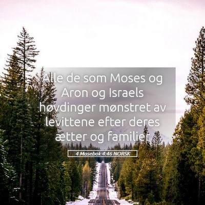 Picture 05 - 4 Mosebok 4:46 NORSK - Alle de som Moses og Aron og Israels høvdinger - Bible Verse Picture