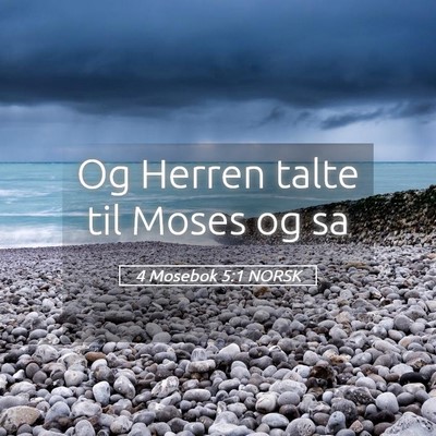 Picture 05 - 4 Mosebok 5:1 NORSK - Og Herren talte til Moses og - Bible Verse Picture