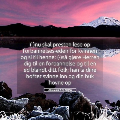 Picture 05 - 4 Mosebok 5:21 NORSK - (-)nu skal presten lese op forbannelses-eden for - Bible Verse Picture