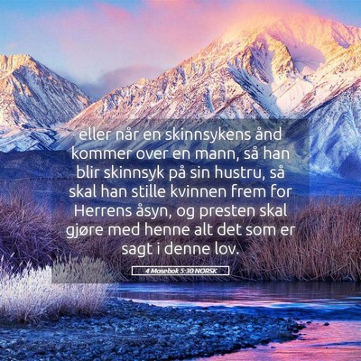 Picture 05 - 4 Mosebok 5:30 NORSK - eller når en skinnsykens ånd kommer over en - Bible Verse Picture