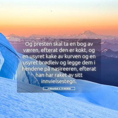 Picture 05 - 4 Mosebok 6:19 NORSK - Og presten skal ta en bog av væren, efterat den - Bible Verse Picture