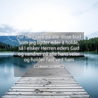 Picture 05 - 5 Mosebok 11:22 NORSK - For tar I vare på alle disse bud som jeg byder - Bible Verse Picture