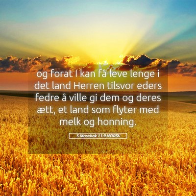 Picture 05 - 5 Mosebok 11:9 NORSK - og forat I kan få leve lenge i det land Herren - Bible Verse Picture